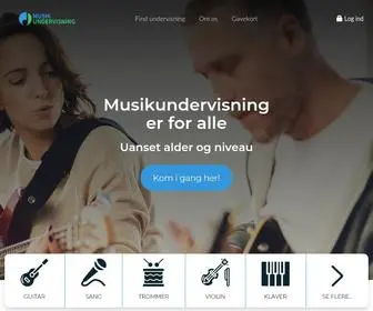 Musikundervisning.dk(Tilmeld dig privat musikundervisning) Screenshot