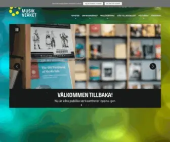 Musikverket.se(Ett center för kulturarv och kulturliv) Screenshot