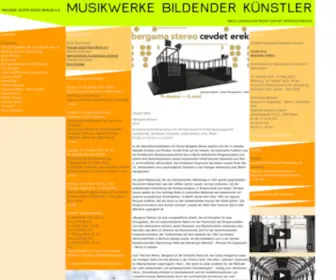 Musikwerke-Bildender-Kuenstler.de(MUSIKWERKE BILDENDER KÜNSTLER) Screenshot