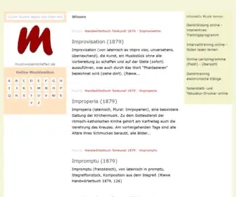 Musikwissenschaften.de(Musik lernen) Screenshot