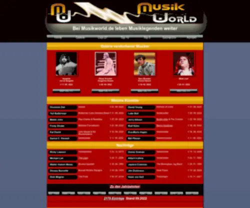 Musikworld.de(Galerie verstorbener Musiker) Screenshot