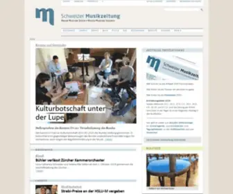 MusikZeitung.ch(Schweizer Musikzeitung) Screenshot