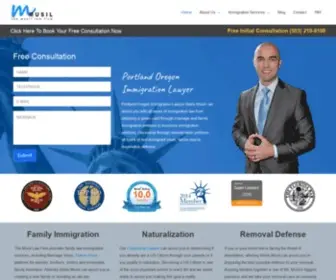 Musillawfirm.com(Portland Immigration Lawyer) Screenshot