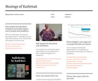 Musingsofkarlettaa.com(Musings from an Autistic woman) Screenshot