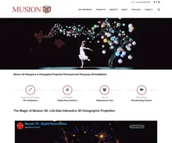 Musion3D.co.uk(Musion 3D) Screenshot
