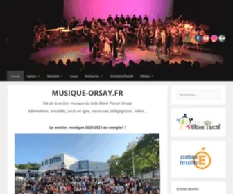 Musique-Orsay.fr(Site de la section musique du lycée Blaise Pascal (Orsay)) Screenshot