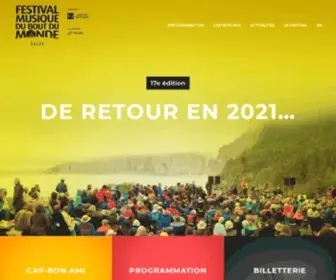 Musiqueduboutdumonde.com(Festival Musique du Bout du Monde) Screenshot