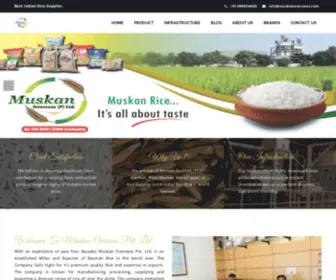 Muskanoverseas.com(Basmati Rice Exporter) Screenshot