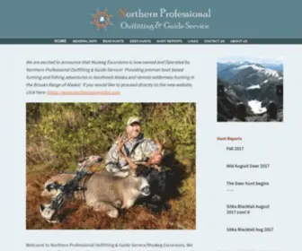 Muskegexcursions.com(Southeast Alaska hunting adventures with Muskeg Excursions) Screenshot