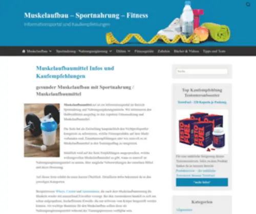 Muskelaufbaumittel.net(Informationsportal und Kaufempfehlungen) Screenshot