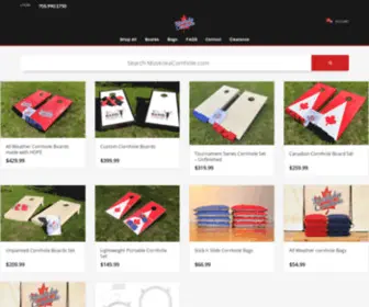 Muskokacornhole.com(Muskoka Cornhole offers official Cornhole bags and custom Cornhole boards in Canada) Screenshot