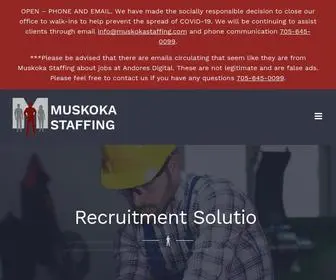 Muskokastaffing.com(Muskoka Staffing) Screenshot