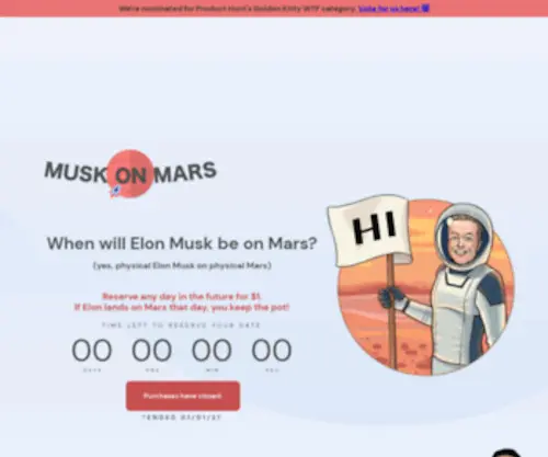 Muskonmars.space(Musk on Mars) Screenshot