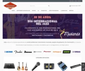 Muslands.com(Tienda de instrumentos musicales y sonido) Screenshot