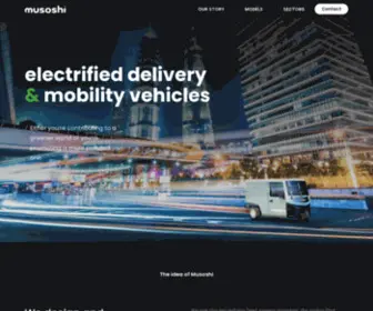 Musoshi.com(Electrified delivery & mobility vehicles) Screenshot