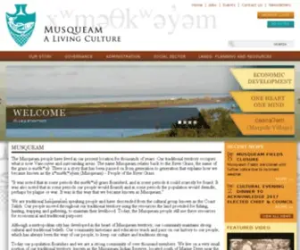Musqueam.bc.ca(Homepage) Screenshot