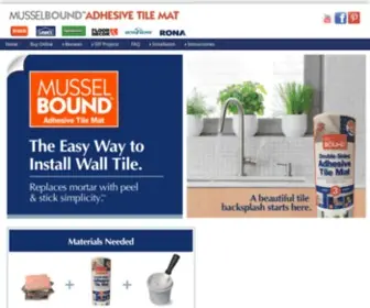 Musselbound.com(MusselBound Adhesive Tile Mat is ideal for kitchen backsplashes) Screenshot