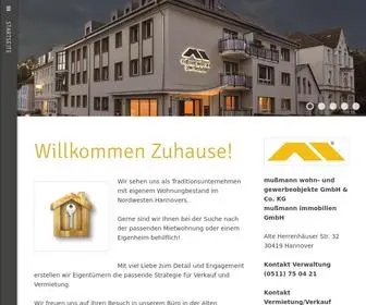 Mussmann.de(Willkommen Zuhause) Screenshot