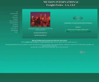 Mussonfreight.com(Musson International Freight Forwarders) Screenshot
