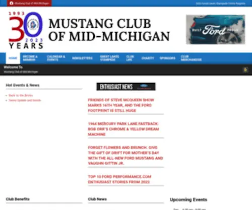 Mustangclubmidmichigan.com(Mustang Club of Mid) Screenshot