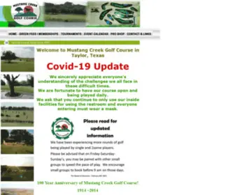 Mustangcreektaylor.com(Mustang Golf Course) Screenshot