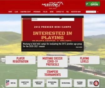 Mustangsoccer.com(Mustang Soccer League) Screenshot