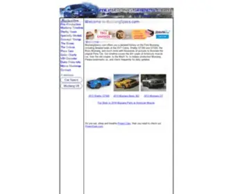 Mustangspecs.com(A detailed history of the original Pony Car) Screenshot