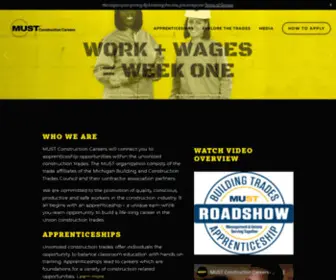 Mustcareers.org(MUST Construction Careers) Screenshot