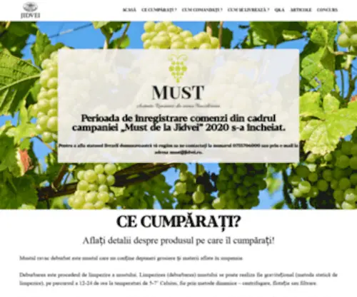 Mustdejidvei.ro(Vin de casa din must de la jidvei) Screenshot