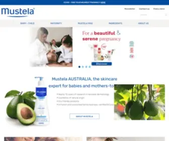 Mustela.com.au(Best Natural Origin Skin Care for Newborns & Pregnant Women) Screenshot