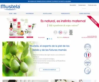 Mustela.com.mx(Cosméticos naturales y tratamientos para la piel del bebé y la mujer embarazada) Screenshot