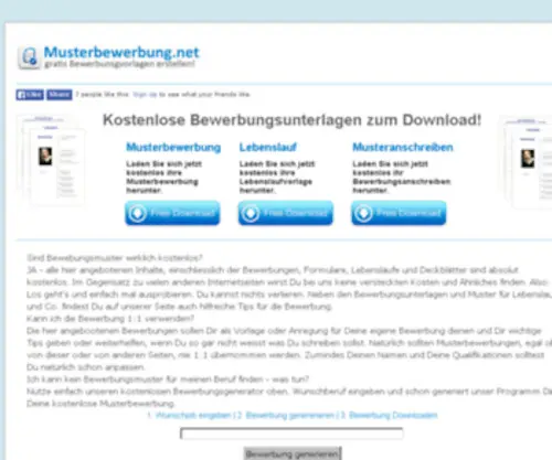 Musterbewerbung.net(Bewerbung) Screenshot