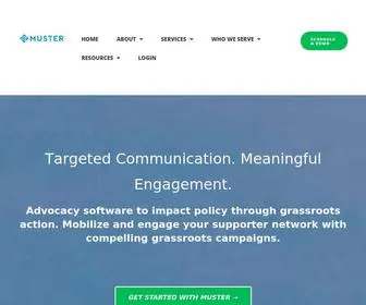 Muster.com(Advocacy Software for Nonprofits) Screenshot