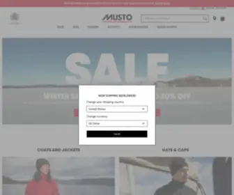 Musto.com(Sailing, Equestrian & Shooting Clothing) Screenshot