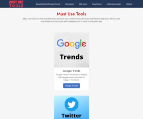 Mustusetools.com(Must Use Tools) Screenshot