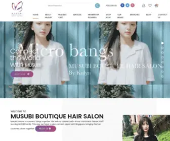 Musubisg.com(MUSUBI BOUTIQUE HAIR SALON) Screenshot