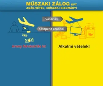 Muszakizalog.hu(Műszaki Zálog KFT) Screenshot