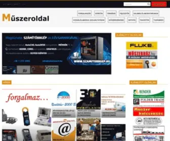 Muszeroldal.hu(Műszeroldal kezdőlap) Screenshot