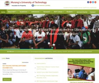 Mut.ac.ke(A Leading University in Technological Innovation) Screenshot