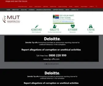 Mut.ac.za(Mangosuthu University of Technology) Screenshot