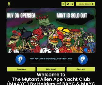 Mutantalienapeyc.com(Mutant Alien Ape Yacht Club) Screenshot