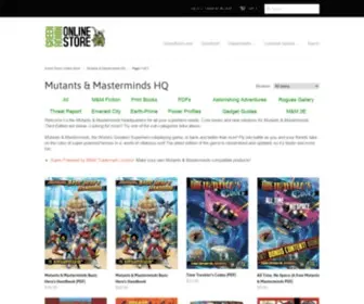 Mutantsandmasterminds.com(Mutants & Masterminds HQ) Screenshot