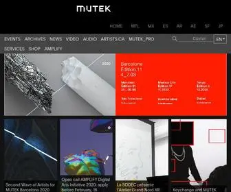 Mutek.org(Festival of digital creativity and electronic music) Screenshot