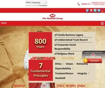 Muthootgroup.com(The Muthoot Group) Screenshot