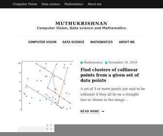 Muthu.co(AI, Computer Vision, Algorithms and Mathematics) Screenshot