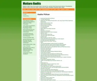 Mutiarahadits.com(Mutiara Hadits) Screenshot