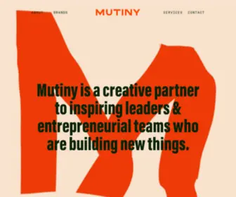 Mutinybranding.com(Creative partner to entrepreneurial teams) Screenshot