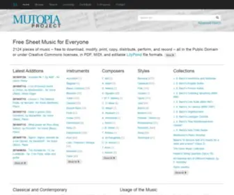 Mutopiaproject.org(The Mutopia Project) Screenshot