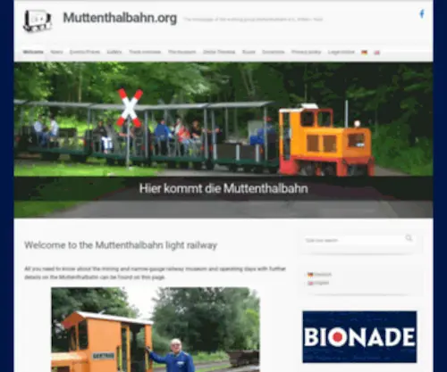 Muttenthalbahn.org(Die Homepage der Arbeitsgemeinschaft Muttenthalbahn e.V) Screenshot