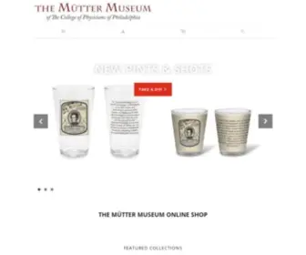 Muttermuseumstore.org(Mutter Museum Store) Screenshot